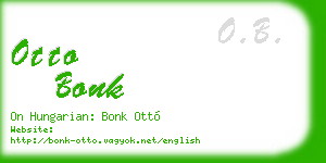 otto bonk business card