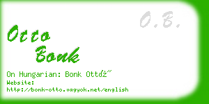 otto bonk business card